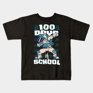 100 Days of school featuring an Astronaut Dabbing #2 Kids T-Shirt